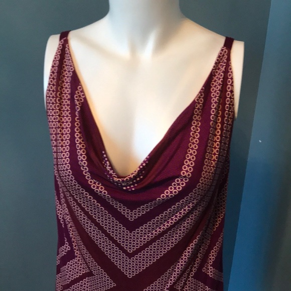 CAbi #3084 printed draped geometric pink tank S - Picture 5 of 8
